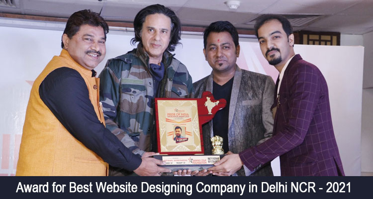 Award for Best Website Designing Company in Delhi NCR - 2021